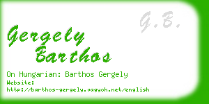gergely barthos business card